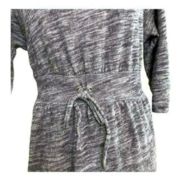 Juicy Couture Gray 3/4 Sleeves Drawstring Waist Cotton Slip On Dress Size M - Picture 8 of 11